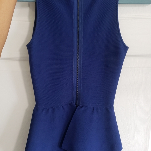 BCBGMaxAzria Blue Peplum Dress! - Picture 2 of 5